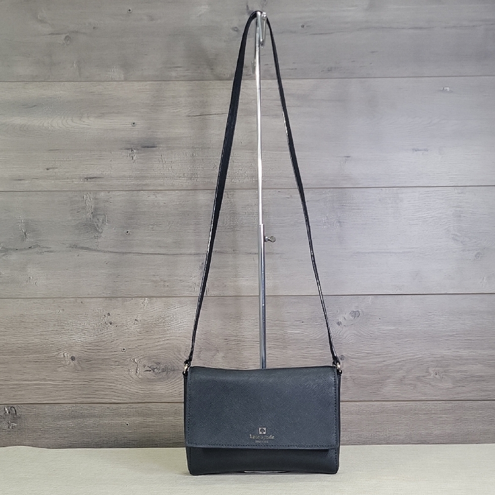Kate Spade Black Saffiano Leather Crossbody Bag